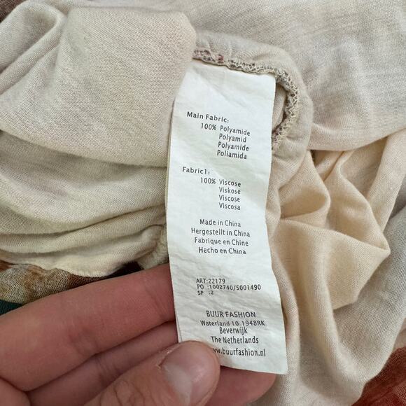 Y2K Mesh Womens Top Shortsleeve Sz M Scoop-Neck Multicolor Rouched Stretch Sheer - Picture 7 of 10